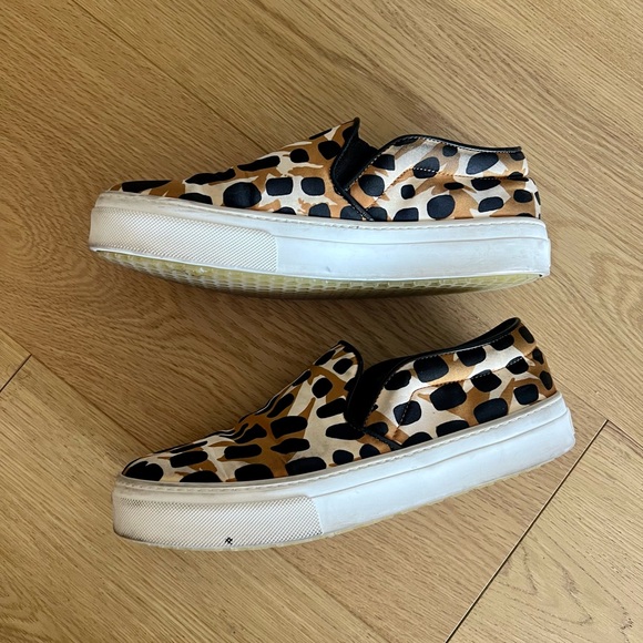 Celine Leopard Satin Sneakers - Picture 7 of 8